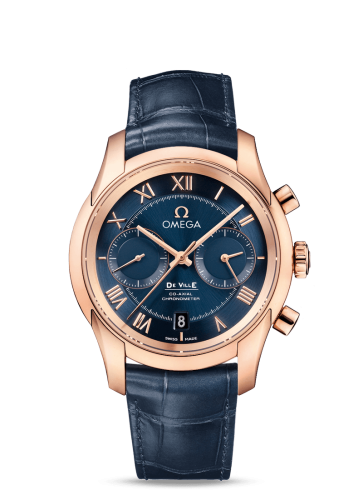 Omega De Ville Co-Axial 42 Chronograph Red Gold / Blue